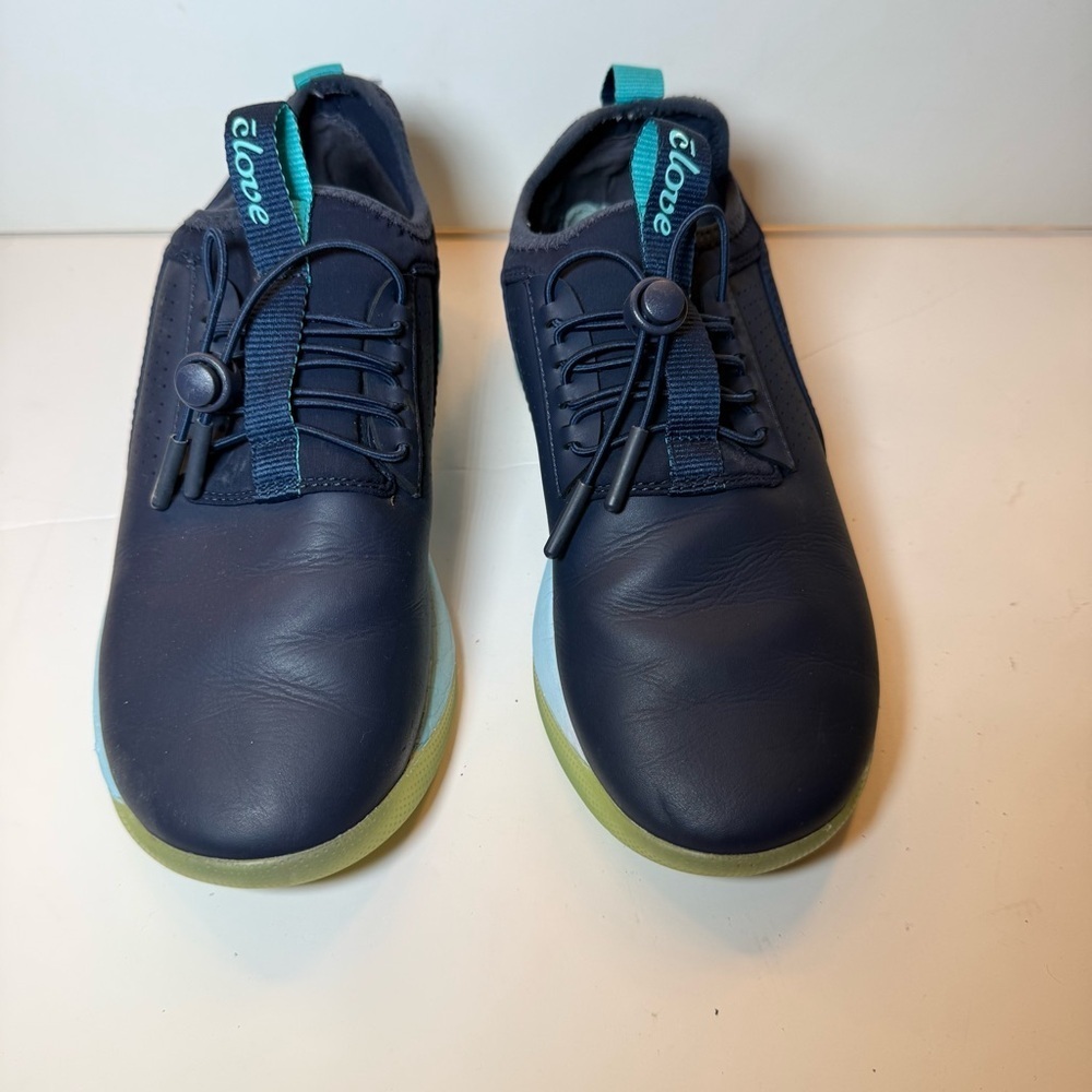 Clove Navy Shoes with Green Insole